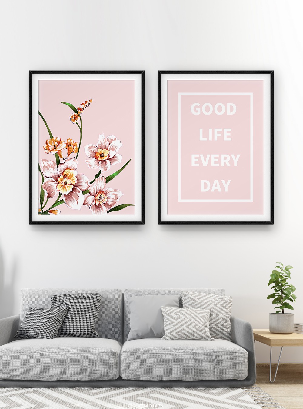 Hoa lá tranh vẽ CHL2-012-KG